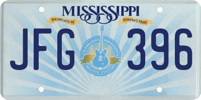 MS license plate JFG396