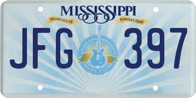 MS license plate JFG397