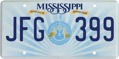MS license plate JFG399