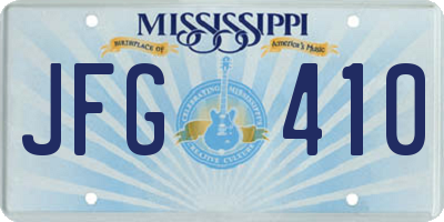 MS license plate JFG410
