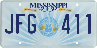 MS license plate JFG411