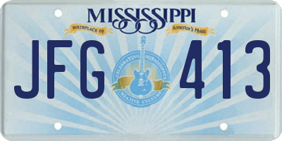 MS license plate JFG413