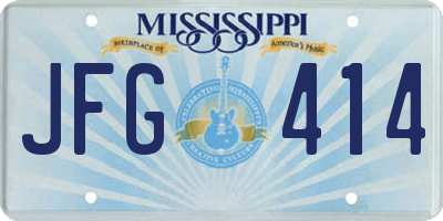 MS license plate JFG414