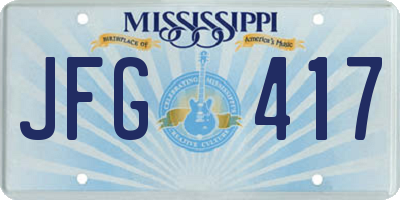 MS license plate JFG417