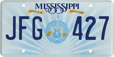 MS license plate JFG427