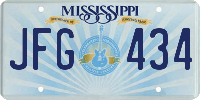 MS license plate JFG434