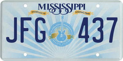 MS license plate JFG437