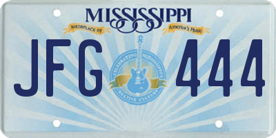 MS license plate JFG444