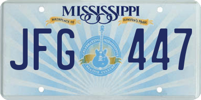 MS license plate JFG447