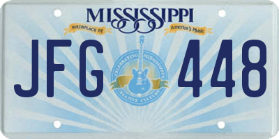 MS license plate JFG448
