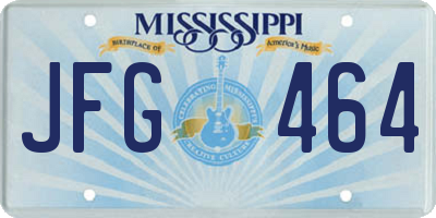 MS license plate JFG464