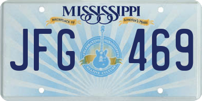 MS license plate JFG469