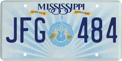 MS license plate JFG484