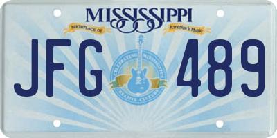 MS license plate JFG489