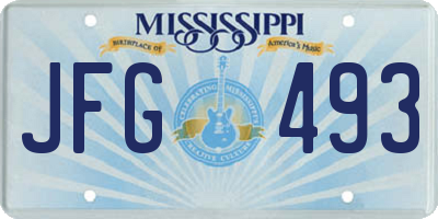 MS license plate JFG493