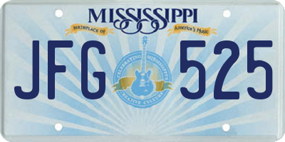 MS license plate JFG525