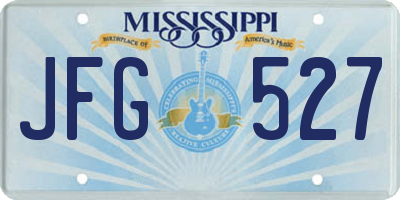 MS license plate JFG527