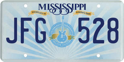 MS license plate JFG528