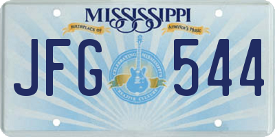 MS license plate JFG544