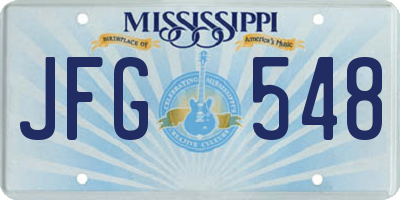 MS license plate JFG548