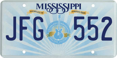 MS license plate JFG552