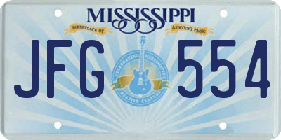 MS license plate JFG554