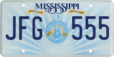MS license plate JFG555