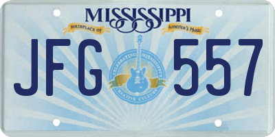 MS license plate JFG557