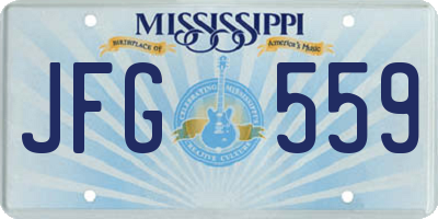 MS license plate JFG559