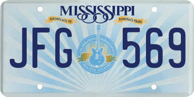 MS license plate JFG569