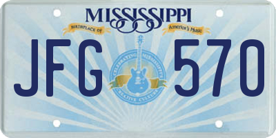 MS license plate JFG570
