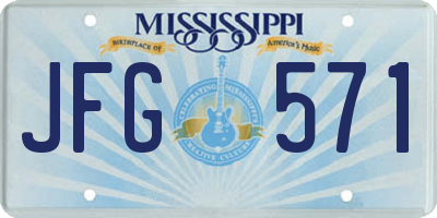 MS license plate JFG571
