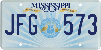MS license plate JFG573