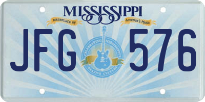MS license plate JFG576