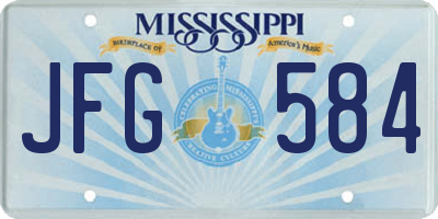 MS license plate JFG584