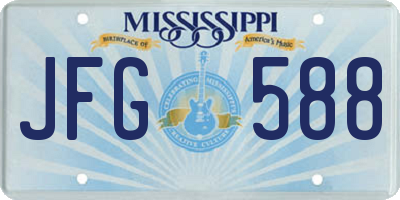 MS license plate JFG588