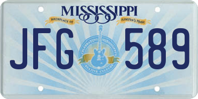 MS license plate JFG589