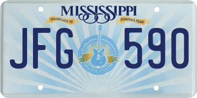 MS license plate JFG590