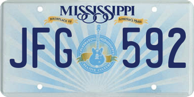 MS license plate JFG592