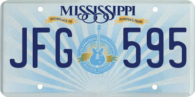 MS license plate JFG595