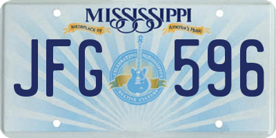 MS license plate JFG596