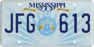 MS license plate JFG613