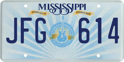 MS license plate JFG614