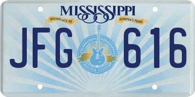 MS license plate JFG616