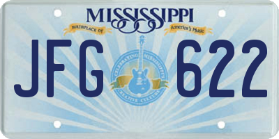 MS license plate JFG622