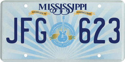 MS license plate JFG623