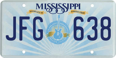 MS license plate JFG638