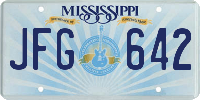 MS license plate JFG642