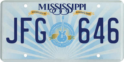 MS license plate JFG646
