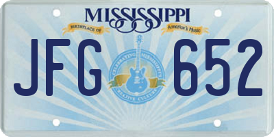 MS license plate JFG652